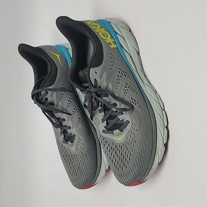 Hoka One One Clifton 7 Athletic Running Shoes Grey Men's Size 11